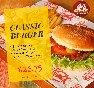 ürün CLASSIC BURGER