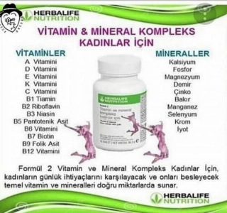 ürün Vitamin ve Mineral Tablet (Kadınlar için)