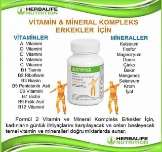 ürün Vitamin ve Mineral Tablet (Erkekler için)