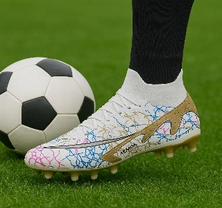ürün La Liga Erkek 565 Bilekli Çoraplı Krampon Beyaz Altın Futbol Ayakkabısı