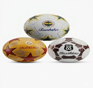 ürün Resmi Lisanslı 3 Büyükler Futbol Topu - FB, GS, BJK Özel Tasarım, No:5