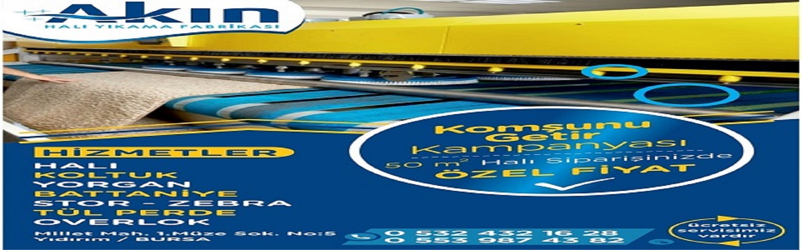 BURSA ARAÇ İÇİ KOLTUK HALI YIKAMA HİZMETİ AKIN BURSA > Merkez