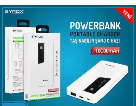 ürün SYROX 10000 MAH. POWERBANK