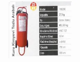 ürün  25  kg\'lık K.K.T ABC (s)   YANGIN SÖNDÜRME CİHAZI