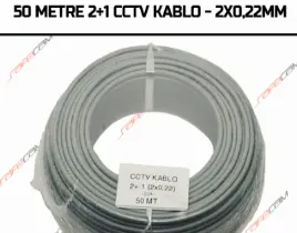 ürün 2+1 cctv 0.22 mm 50 metre kablo 