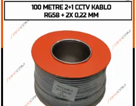 ürün 100 metre 2+1 0.22 mm kamera kablosu 