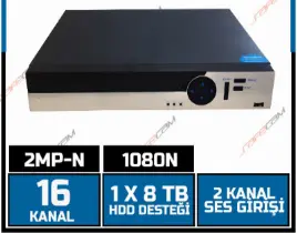 ürün  16 Kanal 2 MP 1080N AHD Dvr Kayıt Cihazı