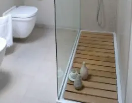 ürün BANYO ZEMİN AHŞAP İROKO KAPLAMA