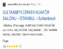 ürün Sultanbeyli kuaför SEO çalışması