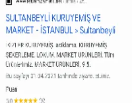 ürün Sultanbeyli kuruyemiş SEO çalışması