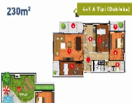 ürün 4+1 LÜKS TERASLI PEYZAJ DUBLEKS 230m2