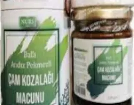 ürün ÇAM KOZALAĞI MACUNU BALLI ANDIZ PEKMEZLİ 240 GR(2 KAVANOZ)